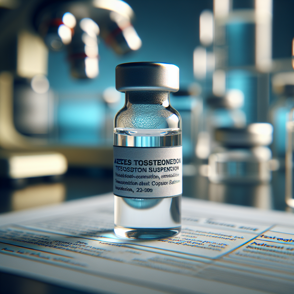 Aqueous testosterone suspension for muscle growth support